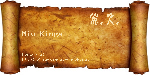 Miu Kinga névjegykártya