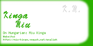 kinga miu business card